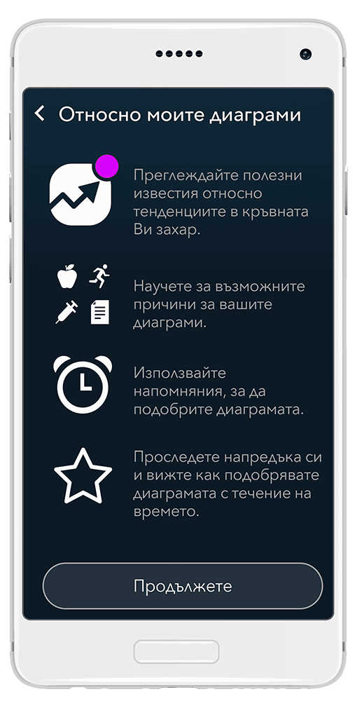The app provides options for personalized testing